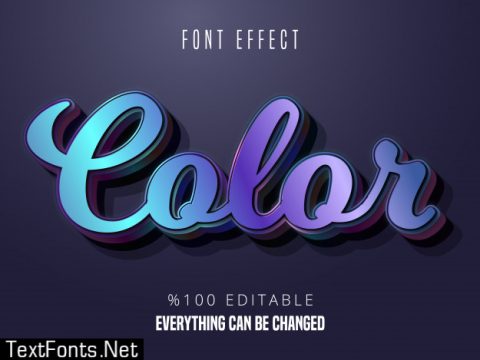 Colorful gradient font effect