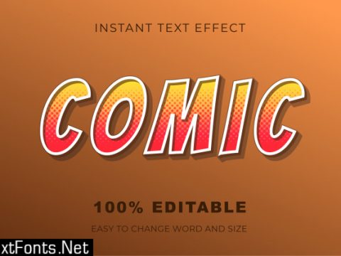 Comic text effect