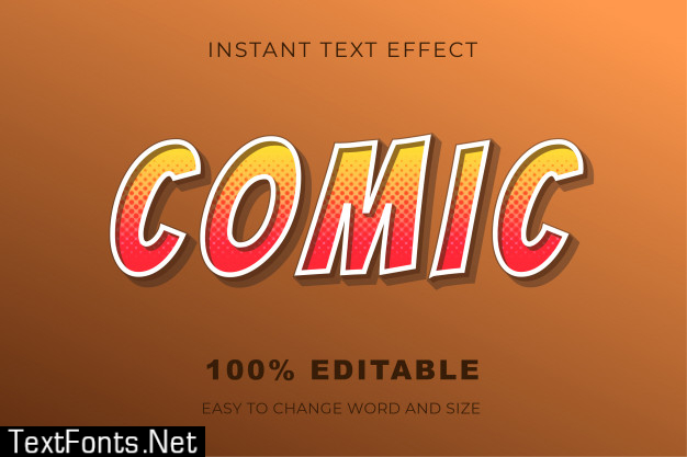 Comic text effect