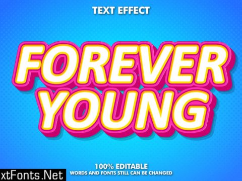 Cool fancy pop art text effect for retro poster and banner