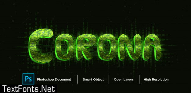 Corona virus text effect design