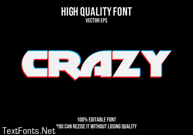 Crazy editable text effect