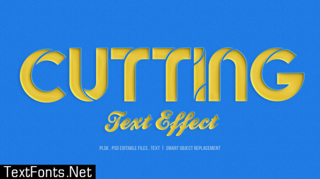 Cutting 3d text style effect