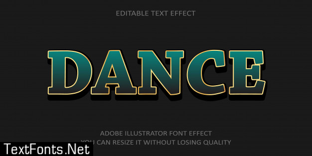 Dance text font effect