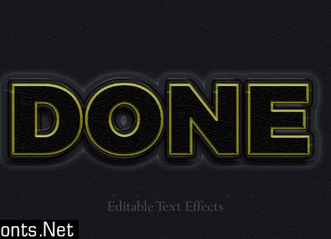 Dark and done text effect layer style