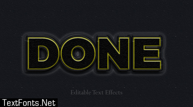 Dark and done text effect layer style