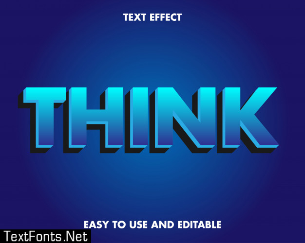 Dark blue text effect with modern 3d design.