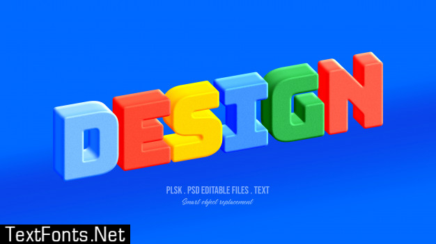 Design 3d text style effect