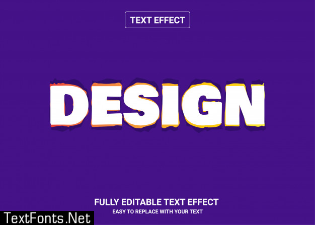 Design editable text style effect