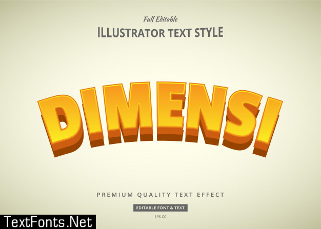 Dimensi text effect