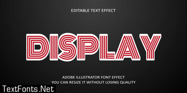 Display editable text effect