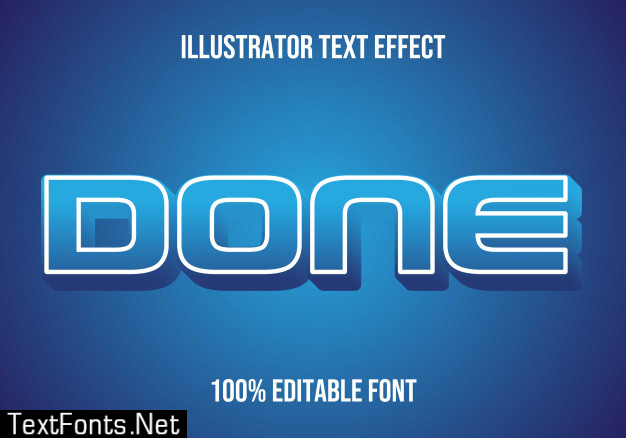 Done editable text effect