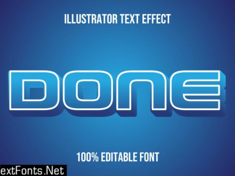 Done editable text effect