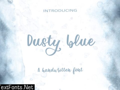 Dusty Blue Font