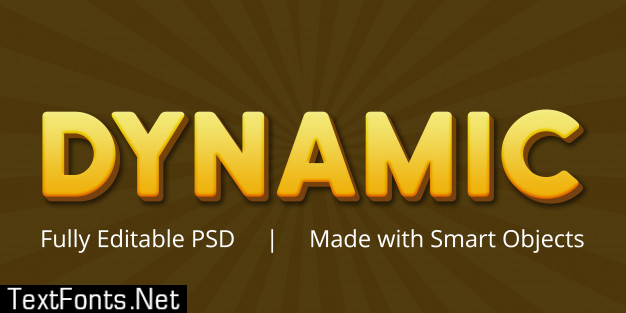 Dynamic editable psd text style effect