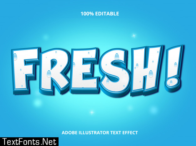 Editable font effect - fresh text