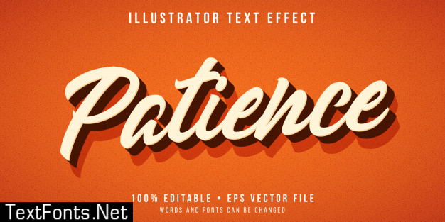 Editable text effect - 3d script text style