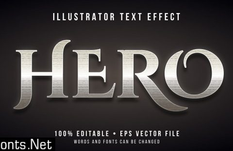 Editable text effect - ancient hero style