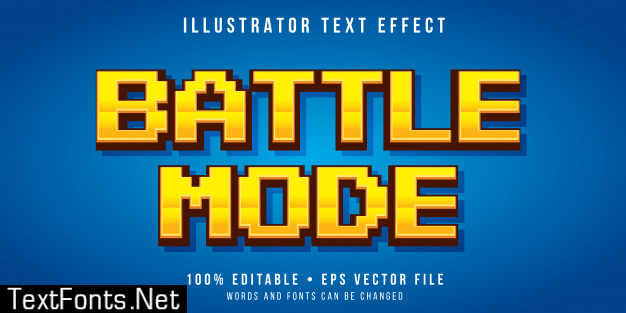 Editable text effect - arcade pixel style