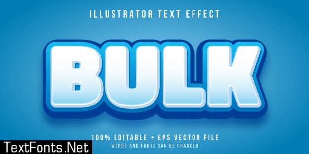 Editable text effect - bulky bold text style