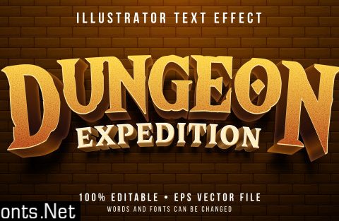 Editable text effect - dungeon game style