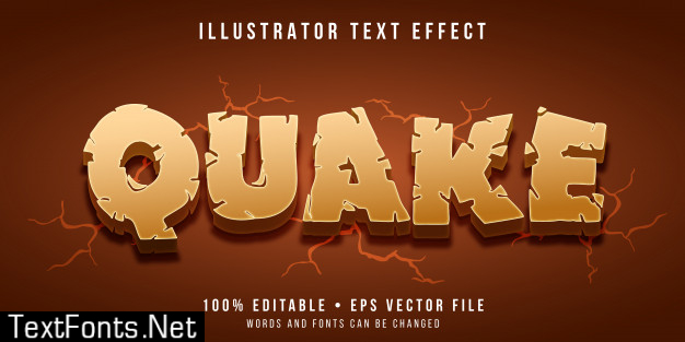 Editable text effect - earthquake style