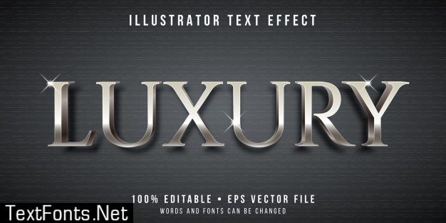 Editable text effect - elegant luxury style