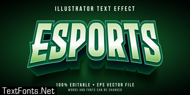 Editable text effect - esports gaming logo style