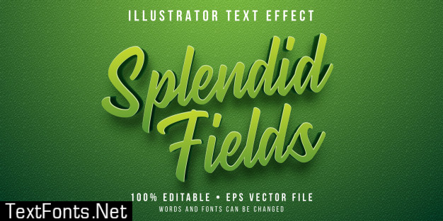 Editable text effect - grass field style