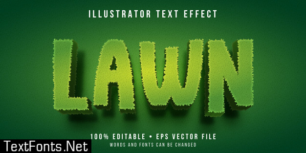 Editable text effect - grass style