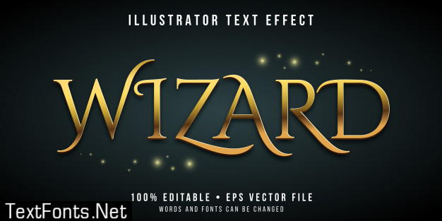 Editable text effect - wizard magic style