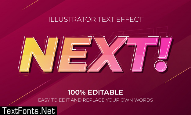 Editable text effects - next text effects