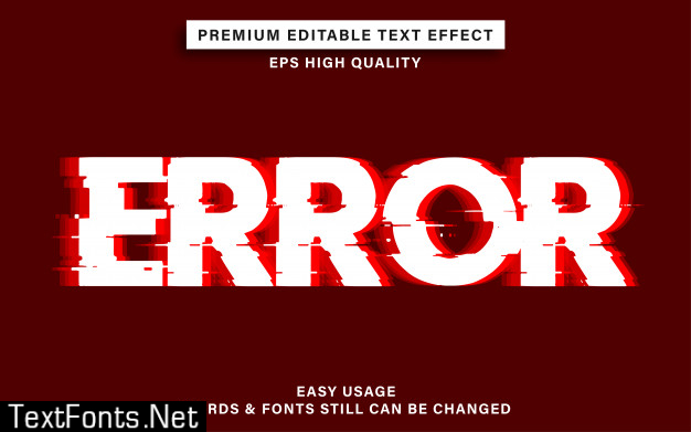 Error text effect