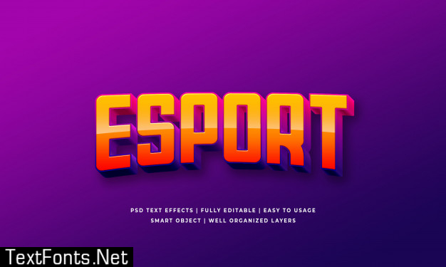 Esport 3d text style