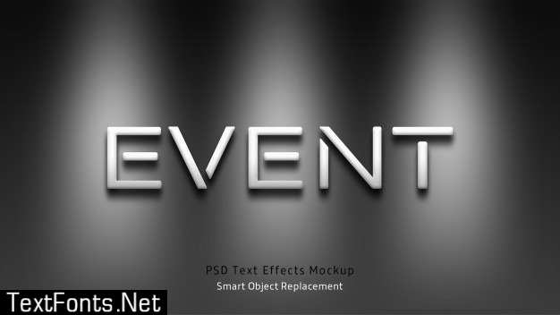 Event 3d text effects mockup