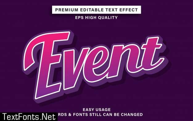 Event text effect