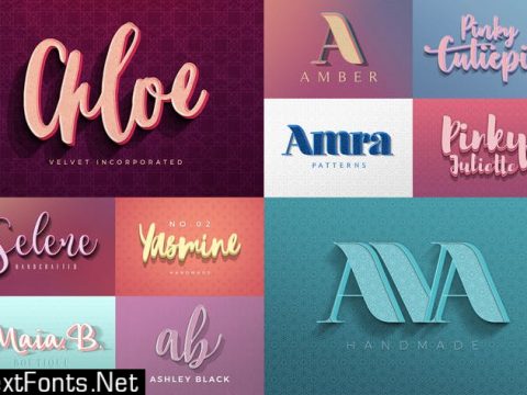 Feminine Colorful Text Effects  26BY25