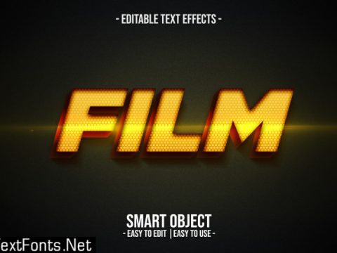 Film text style Premium Psd