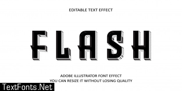 Flash vector text font effect