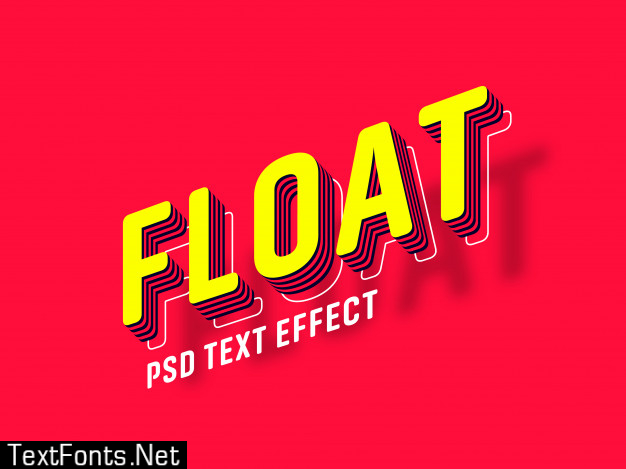 Floating text effect generator