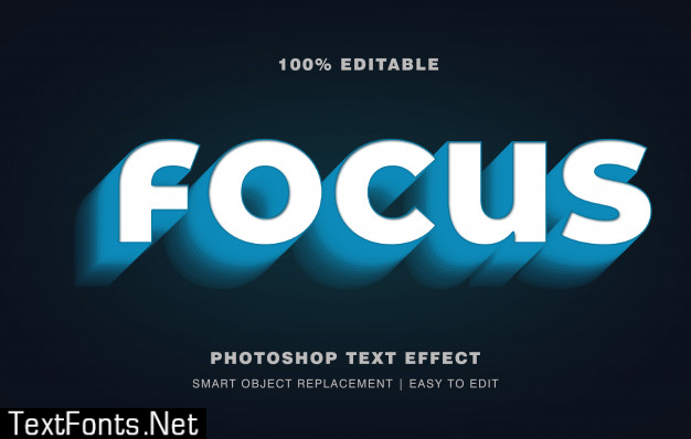 Focus pop up text effect