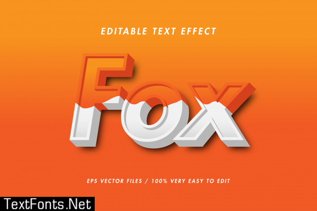 Fox - text effect premium , editable text