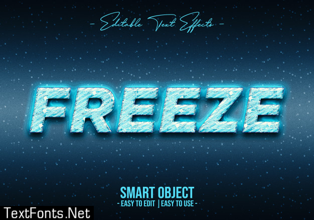 Freeze text style effect