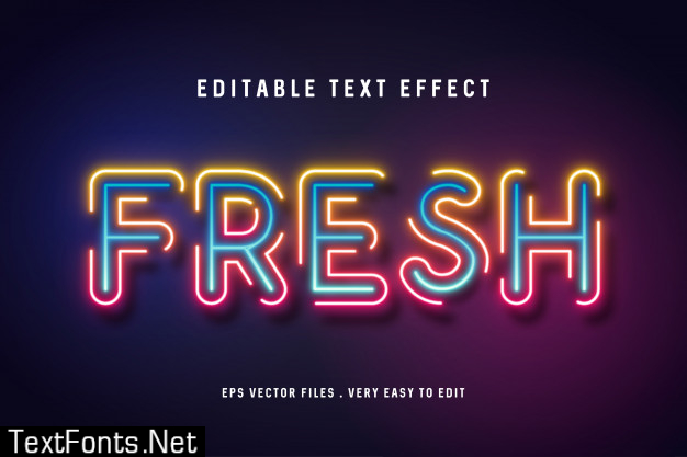 Fresh text effect  vector