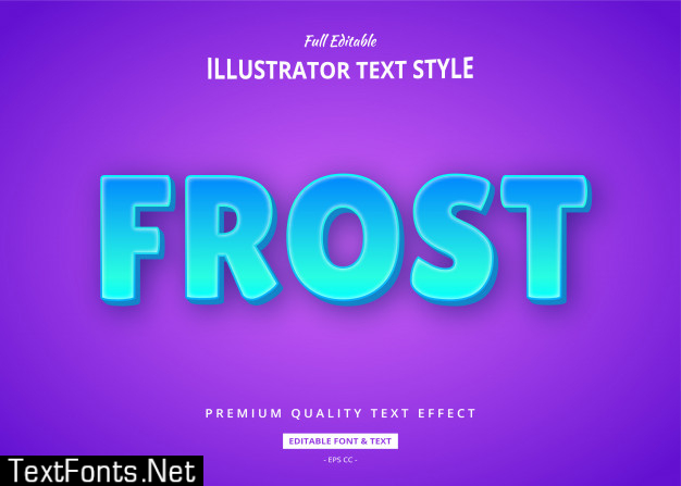 Frost blue text style effect