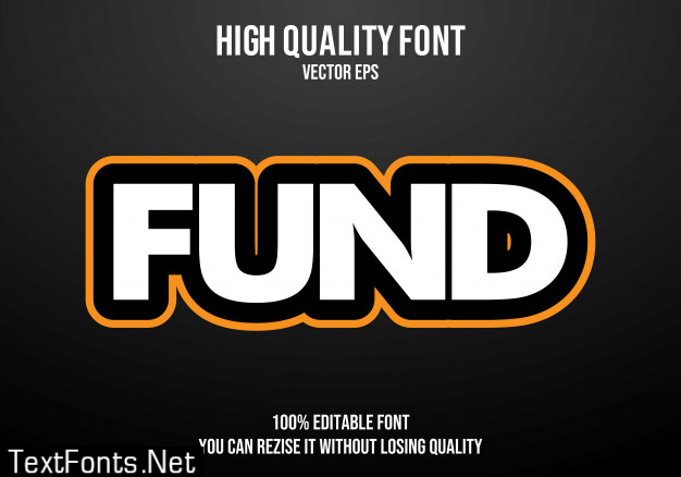 Fund editable text effect