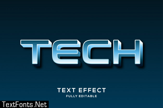 Futuristic technology text effect