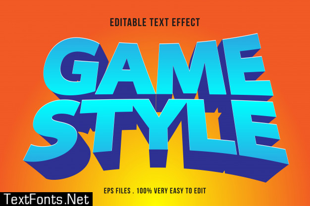 Game style text effect, editable text