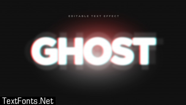 Ghost 3d text style effect