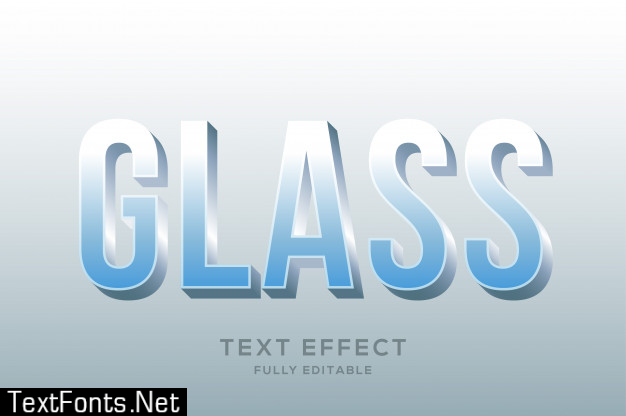 Glass text effect